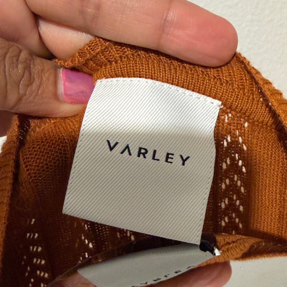 Varley Florian Knit Ribbed Sleeveless Maxi Dress in Burnt Orange - Picture 5 of 8